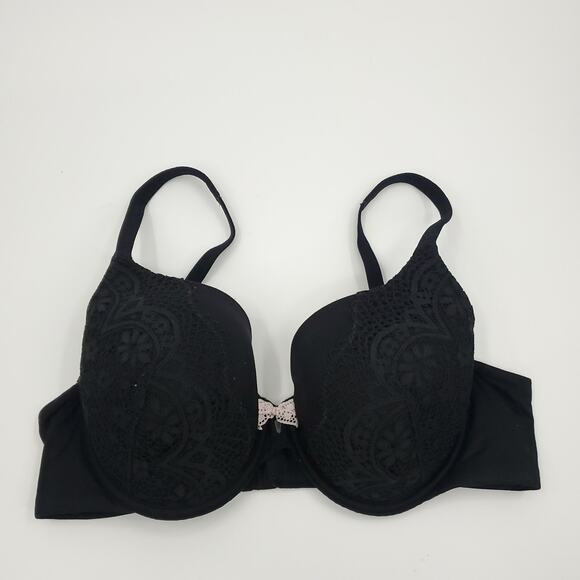 Victoria's Secret Body by Victoria Lined Perfect Coverage Bra 36C Black - Picture 1 of 5